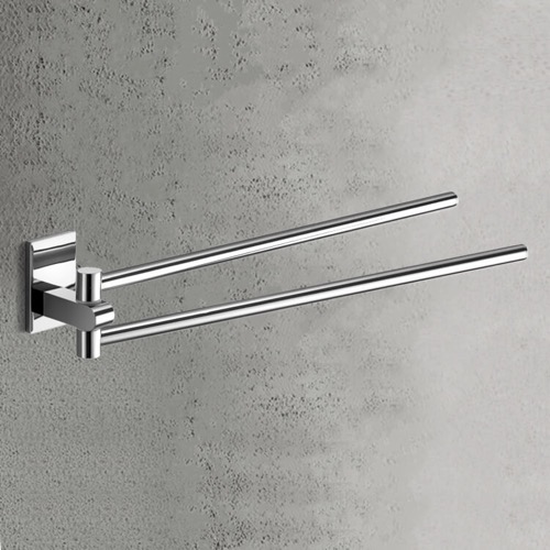 Double Arm Swivel Towel Bar, 14 Inch, Polished Chrome Gedy 7823-13